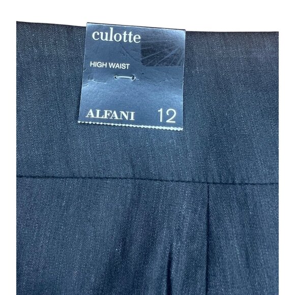 Alfani Womens High-Waist Deep Black Culotte Pants Size 12 - Picture 5 of 15